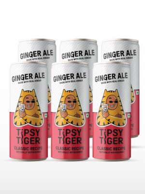 Tipsy Tiger Ginger Ale – Real Ginger & Lemon, Classic Carbonated Drink, 250ml (Pack of 6)