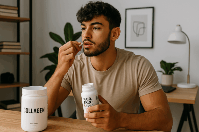 man taking pills