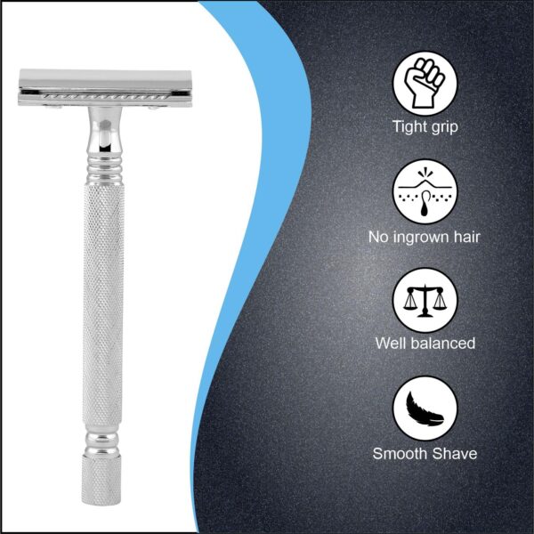 pearl mens razor Pearl Shaving Double Edge Safety Razor SS-01 Chrome | Brass Classic Men’s Razor