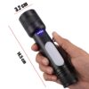 Rechargeable LED Torch with Power Bank & Telescopic Zoom