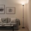 Glowis LED Corner Uplighter Lamp – Adjustable Gooseneck, Minimalist Black