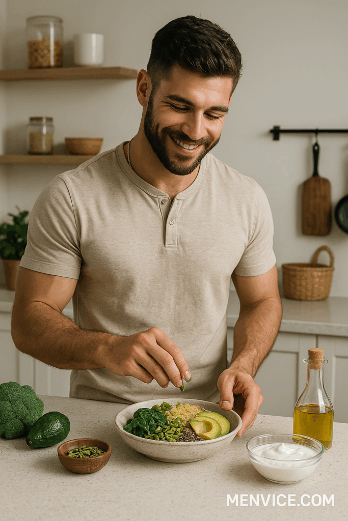 15 Magnesium-Rich Foods That Boost Sleep Quality, Reduce Stress, and Keep You Calm 2 man making food